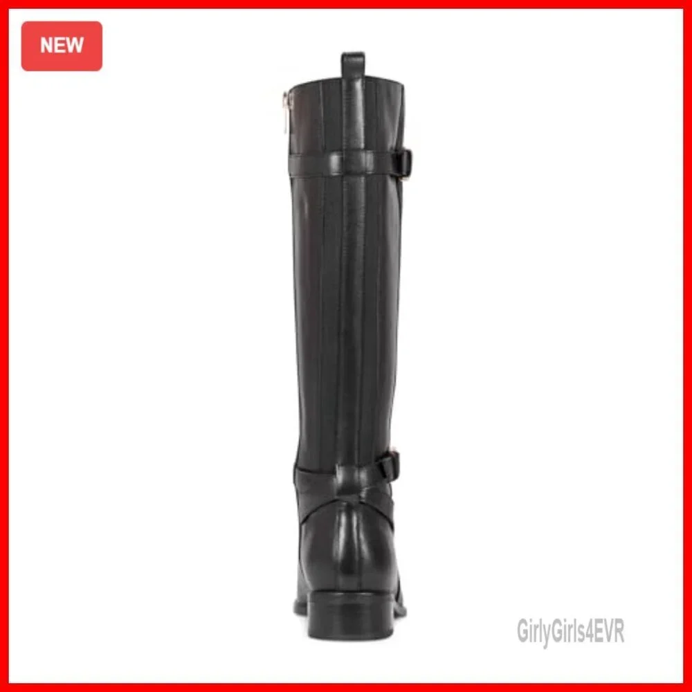 Knee High Leather Boots with Arch Support & Cushioned Comfort